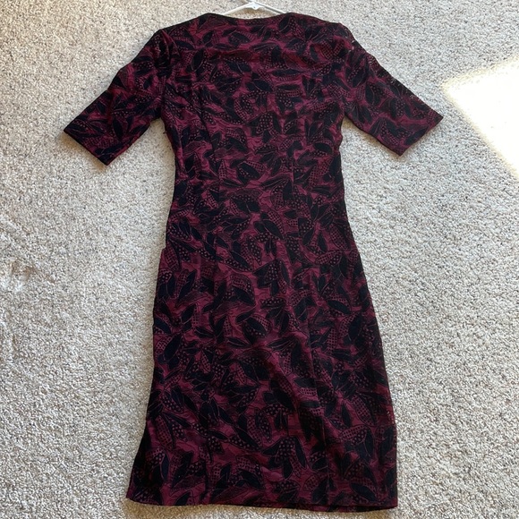 🆕MAEVE ANTHROPOLOGIE Wine Lace Elegant Velvet Dress - Picture 5 of 16